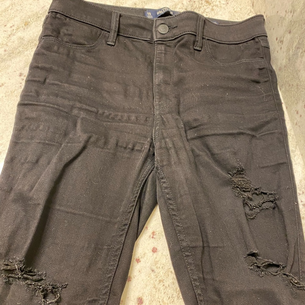 Black high rise hollister jeans